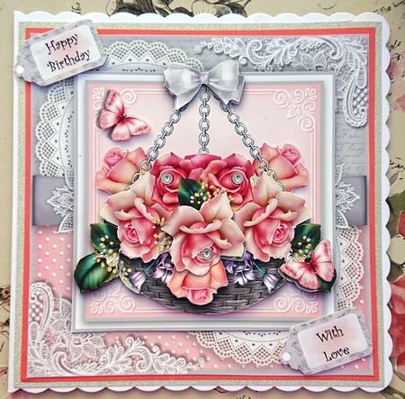 Rose Hanging Basket by Rachael Butler
