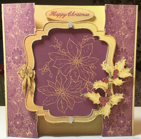 Christmas Foil Panel - Poinsettia by Rachel Capes