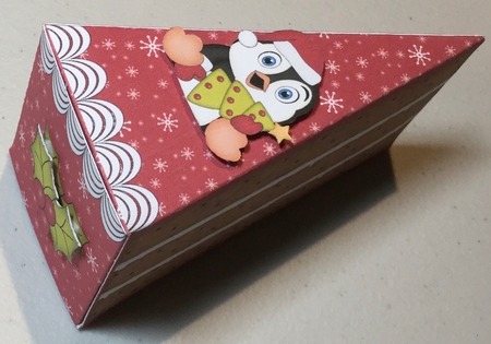 3D Christmas Cake Slice Treat Box Gift Set Mini Kit - Pip Penguin has an Xmas Tree by Rachel Capes