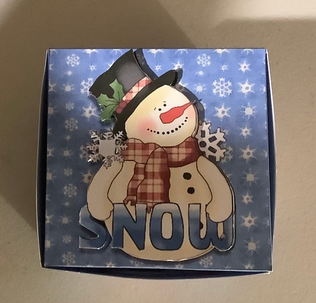 Snowman And Penguins 3 inch Christmas Box Mini Kit by Rachel Capes