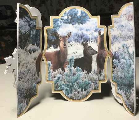 Panoramic Christmas - Deers by Rachel Capes