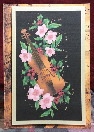 Violin & Flowers Layered Template by Rachel Capes