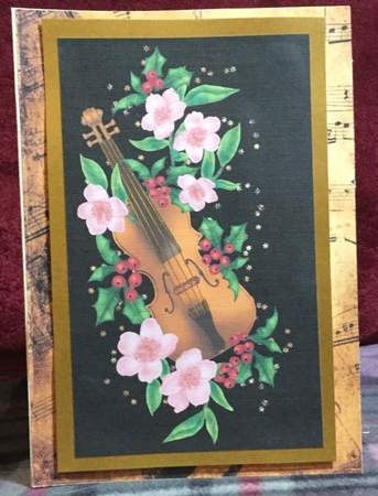 Violin & Flowers Layered Template by Rachel Capes