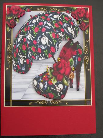 Guns N Roses Shoes & Parasol 8x8 Quick Topper by Rachel Edmunds