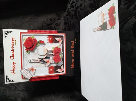CHAMPAGNE CELEBRATIONS RUBY 7.8 Decoupage & Insert Mini Kit by Rachel Simkins