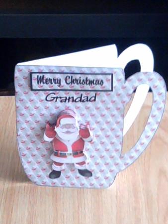 Christmas Mug Shaped Card by Rachel Simkins