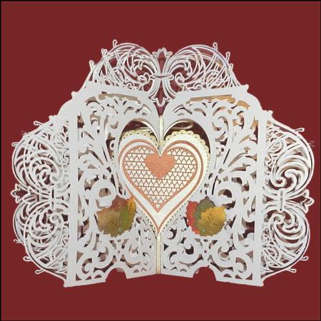 Middle Heart Carousel Card by Rae Carr