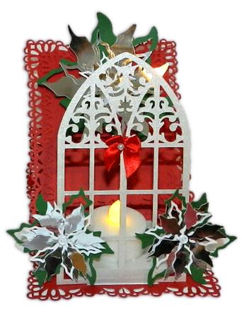 Christmas Tea Light Easel Card by Rae Carr