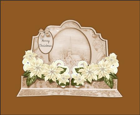 Christmas Cream Church 3D Easel Card Mini Kit Featured Gallery Photo