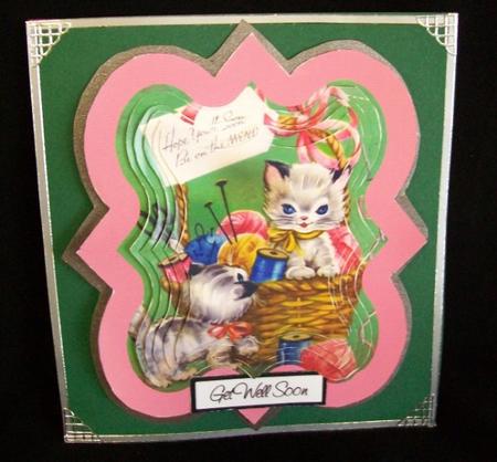 Two Kittens in the Mending Basket by Rae Trees