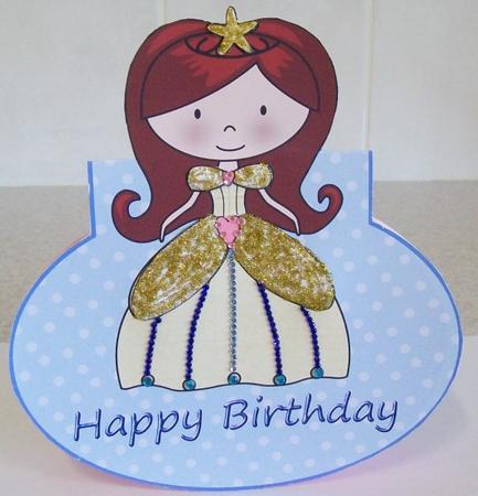 Princess in Yellow Over the Edge Wobble Card by Rae Trees