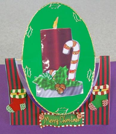 Christmas Candle Spinner Card by Rae Trees