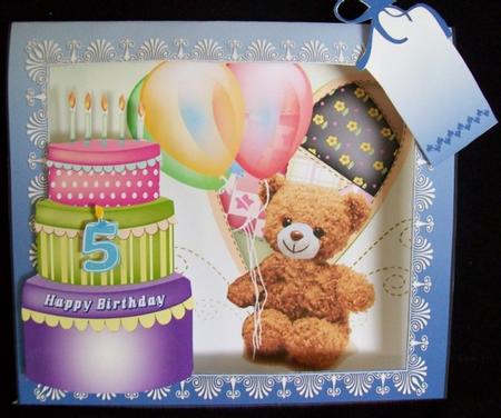 Little Boy Birthday 3D Box Card by Rae Trees