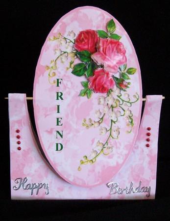 Roses and Lily of the Valley- Spinner Card-friend by Rae Trees