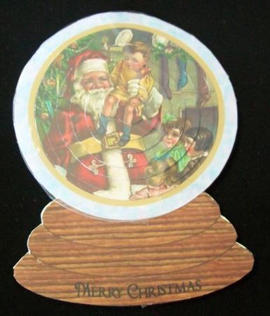 Santa Globe 2 by Rae Trees