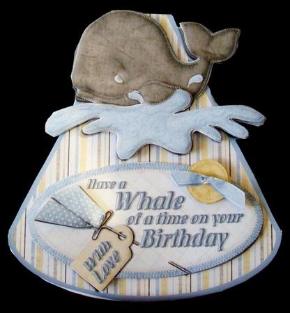 Have a Whale of a Birthday Wobble Card by Rae Trees