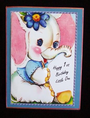1st Birthday Wishes from Elephant by Rae Trees