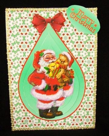 Santa & Ted Teardrop Pyramid Paper 1 by Rae Trees
