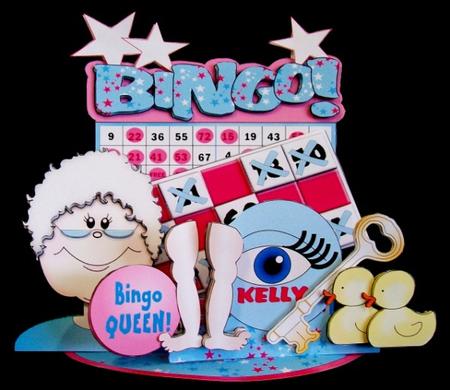 Giant Easel Tableau 3D Card Kit - Bingo Babe by Rae Trees