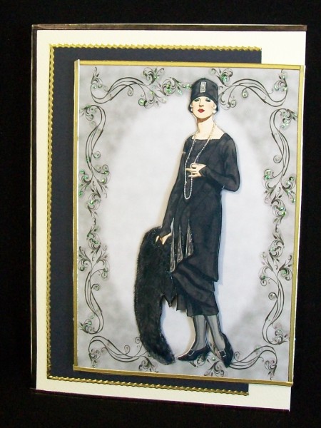 Beautiful Vintage Fashion Lady Dressed in Black by Rae Trees
