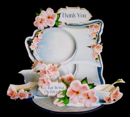 Giant Easel Tableau 3D Card Kit - China Blossom by Rae Trees