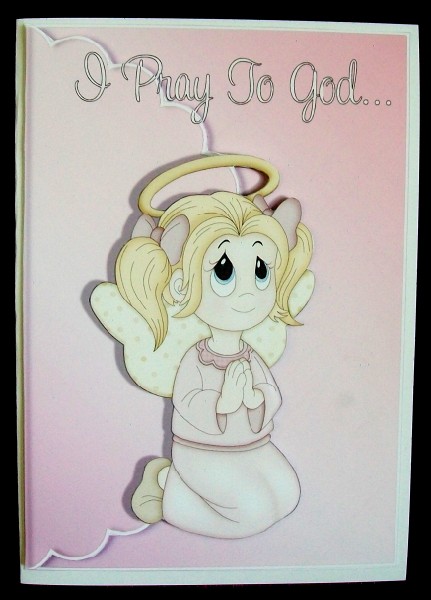 I Pray to God Scalloped Edge Envelope Card by Rae Trees