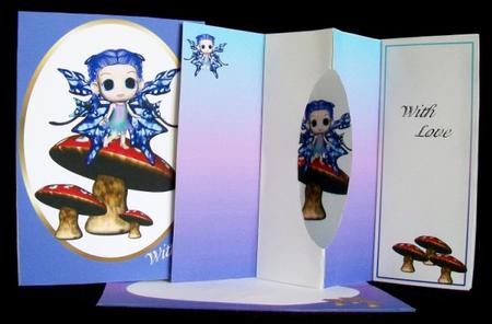 Purple Haired Fairy Internal Window Card Kit by Rae Trees