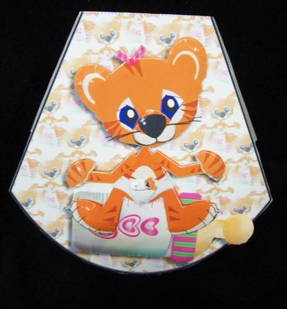 New Baby Girl, Toddlers Birthday Decoupage for Wobble Card by Rae Trees