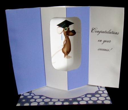 Graduation Mouse Internal Window Card Kit by Rae Trees