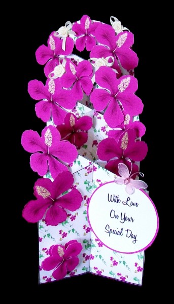 Cerise Flowers Cascade Deluxe Card Kit by Rae Trees