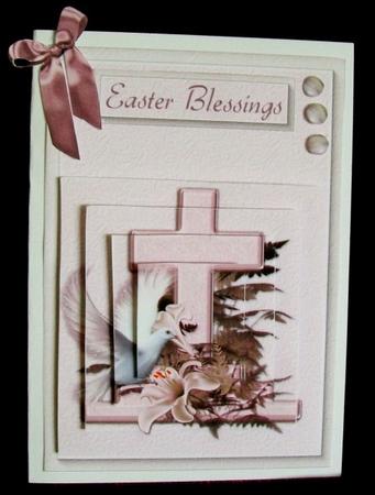 Easter Blessing Dove and Cross Pyramid Sheet by Rae Trees