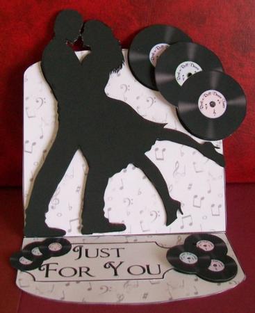Rock'n'roll Easel Card with Decoupage by Rae Trees