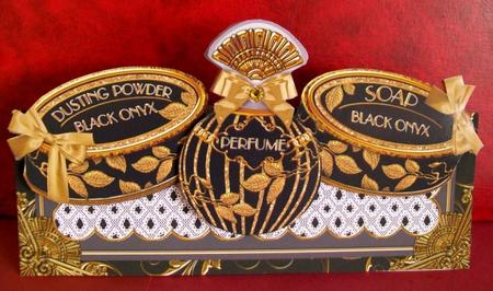 Black Onyx Perfume, Soap, Powder Large Dl Ote Card Kit by Rae Trees