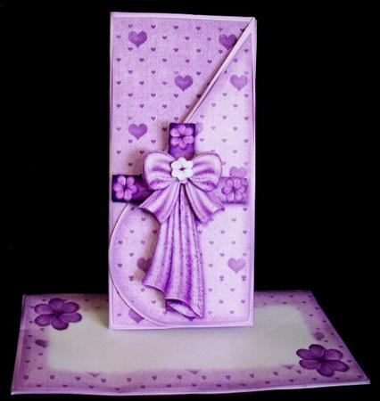 Silken Cross Teardop Card Kit in Lavish Lavender by Rae Trees