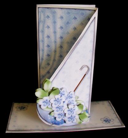 April Showers Teardrop Card Kit in Crystal Blue by Rae Trees