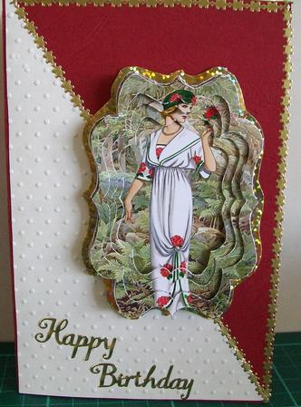 Elegant Rose Lady Fancy Bracket Tunnel Sheet by Rae Trees