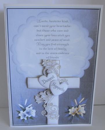 Cross and Lily's with Verse and Decoupage by Rae Trees