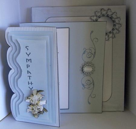 Scalloped Pyramid Front Tri-fold Sympathy Card & Envelope 2 by Rae Trees