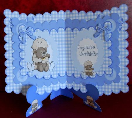 Scalloped Book Pages for a Sweet Baby Boy by Rae Trees