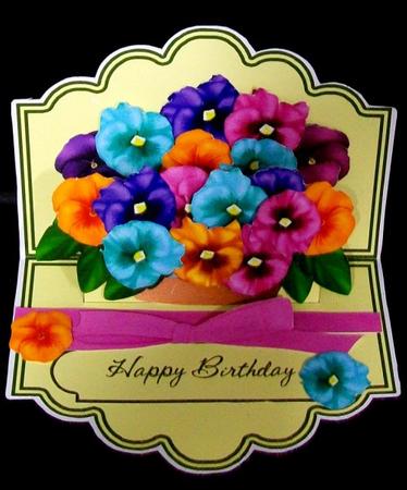 Scallop Pop Up Kit - Pretty Potted Pansies by Rae Trees