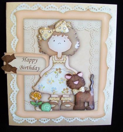 Cat Friend Topper and Decoupage by Rae Trees