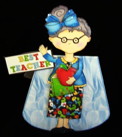 Best Teacher-wobble Card by Rae Trees