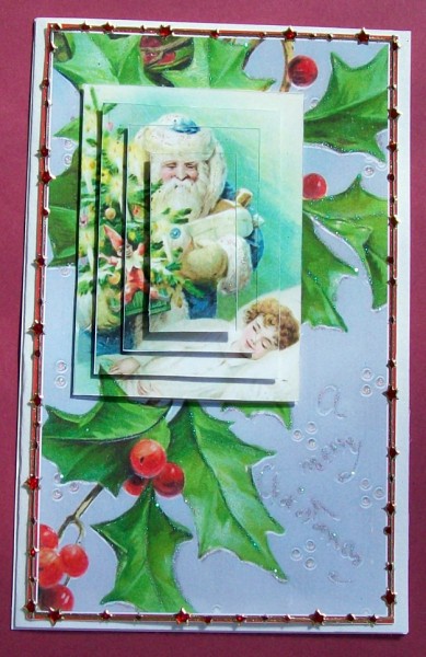 Victorian Christmas Dreams - Card Front with Pyramid by Rae Trees