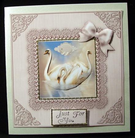 8 x 8 Metallic Lace and Bow Card Fronts Kit by Rae Trees