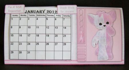 Breast Cancer Awareness Desktop Calendar Base by Rae Trees