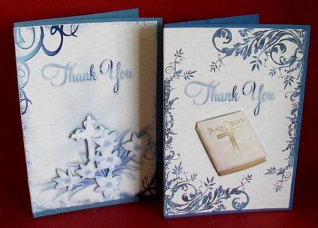 Blue Religious Thank You Notelets by Rae Trees