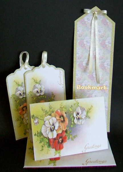 Vintage Pansies by Rae Trees