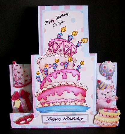 Happy Birthday to You - Single Sheet Centre Stepper by Rae Trees