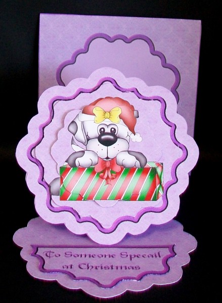 Puppy's Present Scalloped Easel Kit by Rae Trees