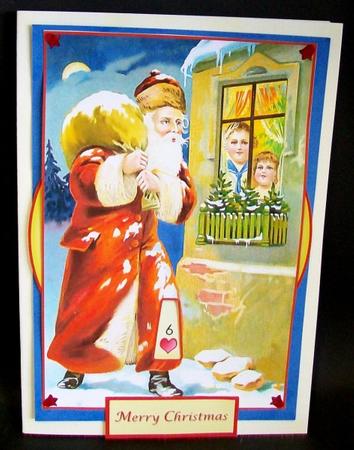 Vintage Christmas Delivery Advent Wheel Card by Rae Trees